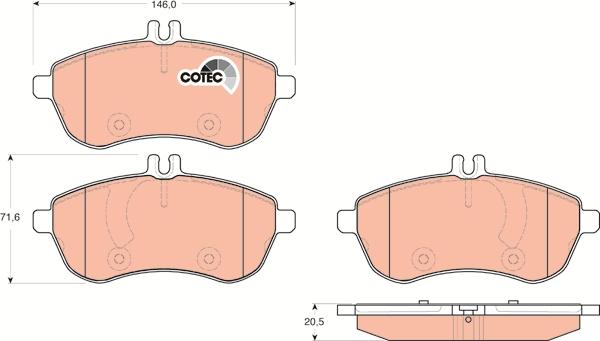 TRW GDB1736 - Brake Pad Set, disc brake onlydrive.pro