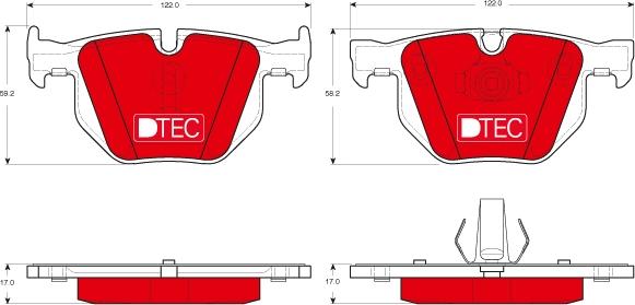 TRW GDB1730DTE - Brake Pad Set, disc brake onlydrive.pro