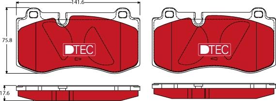 TRW GDB1733DTE - Brake Pad Set, disc brake onlydrive.pro