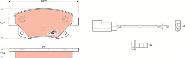 TRW GDB1725 - Piduriklotsi komplekt,ketaspidur onlydrive.pro