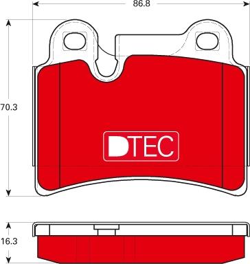 TRW GDB1722DTE - Brake Pad Set, disc brake onlydrive.pro