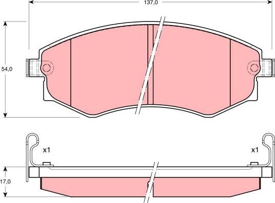 TRW GDB895 - Brake Pad Set, disc brake onlydrive.pro