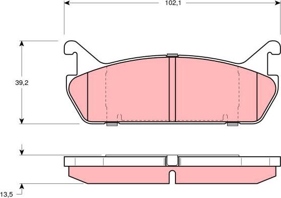 TRW GDB887 - Brake Pad Set, disc brake onlydrive.pro