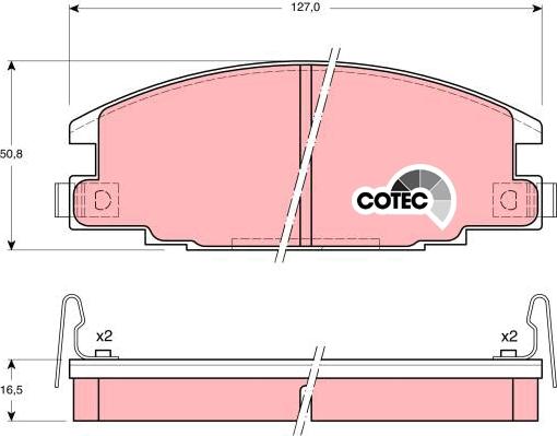 TRW GDB870 - Brake Pad Set, disc brake onlydrive.pro