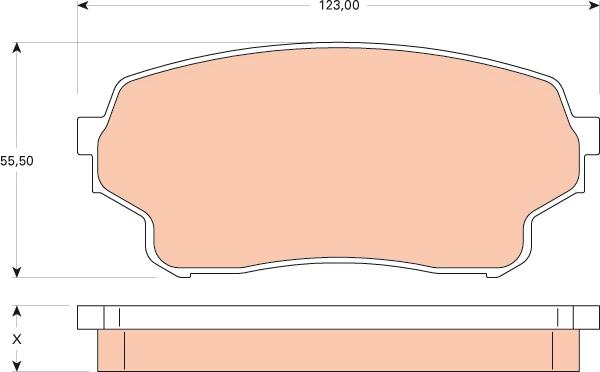 TRW GDB3490 - Brake Pad Set, disc brake onlydrive.pro