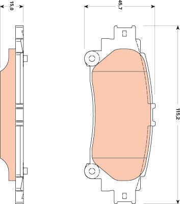 TRW GDB3497 - Brake Pad Set, disc brake onlydrive.pro