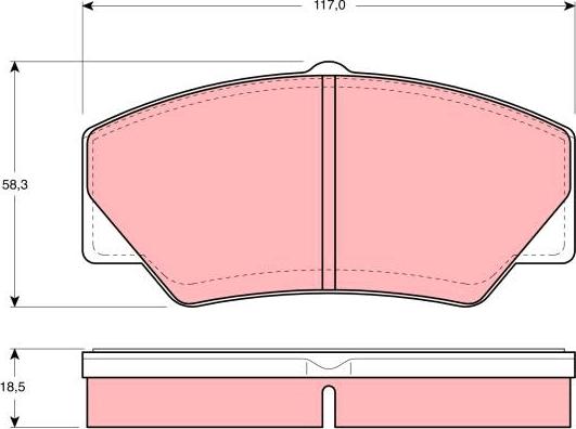 TRW GDB349 - Brake Pad Set, disc brake onlydrive.pro