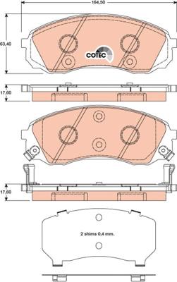 TRW GDB3448 - Brake Pad Set, disc brake onlydrive.pro