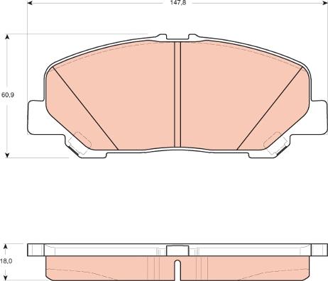 TRW GDB3455 - Brake Pad Set, disc brake onlydrive.pro