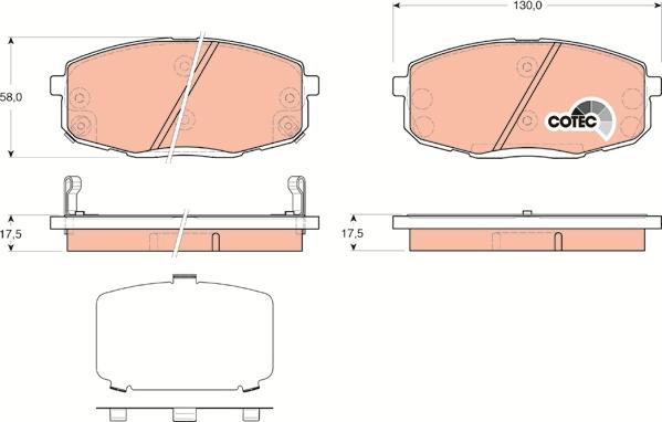 TRW GDB3450 - Тормозные колодки, дисковые, комплект onlydrive.pro