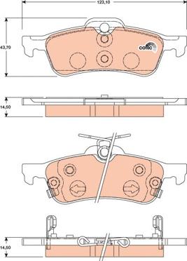 TRW GDB3458 - Brake Pad Set, disc brake onlydrive.pro