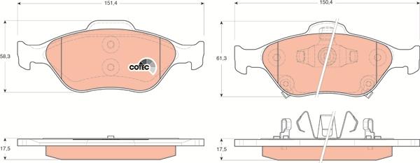 TRW GDB3457 - Brake Pad Set, disc brake onlydrive.pro