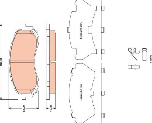 TRW GDB3469 - Brake Pad Set, disc brake onlydrive.pro