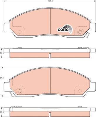 TRW GDB3466 - Brake Pad Set, disc brake onlydrive.pro