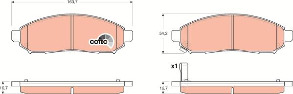 TRW GDB3404 - Тормозные колодки, дисковые, комплект onlydrive.pro