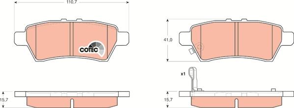 TRW GDB3405 - Piduriklotsi komplekt,ketaspidur onlydrive.pro