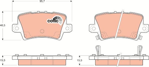 TRW GDB3408 - Brake Pad Set, disc brake onlydrive.pro