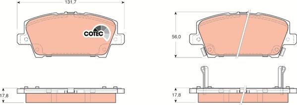 TRW GDB3407 - Brake Pad Set, disc brake onlydrive.pro