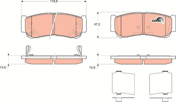 TRW GDB3419 - Brake Pad Set, disc brake onlydrive.pro