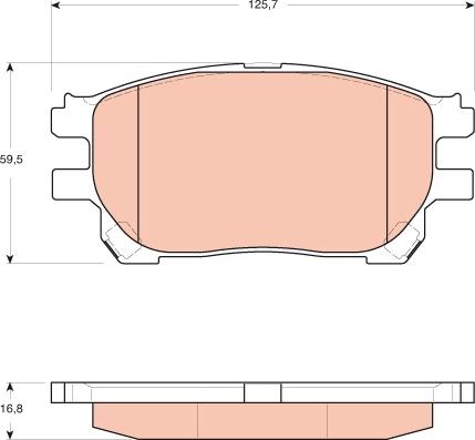 TRW GDB3414 - Brake Pad Set, disc brake onlydrive.pro