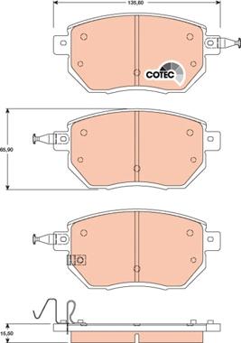 TRW GDB3416 - Brake Pad Set, disc brake onlydrive.pro