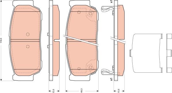 TRW GDB3417 - Piduriklotsi komplekt,ketaspidur onlydrive.pro