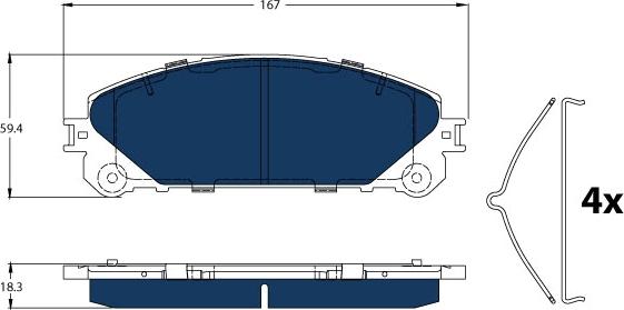 TRW GDB3484BTE - Piduriklotsi komplekt,ketaspidur onlydrive.pro