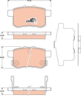 TRW GDB3482 - Piduriklotsi komplekt,ketaspidur onlydrive.pro