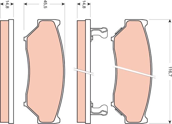 TRW GDB3436 - Brake Pad Set, disc brake onlydrive.pro