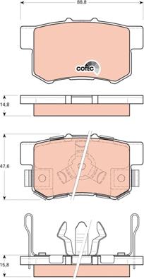 TRW GDB3438 - Brake Pad Set, disc brake onlydrive.pro