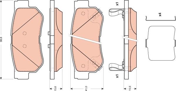 TRW GDB3432 - Brake Pad Set, disc brake onlydrive.pro