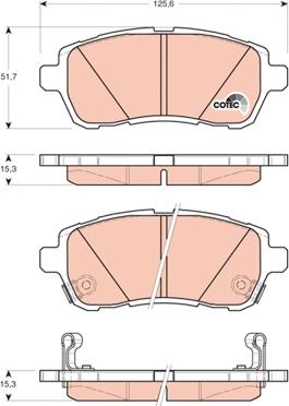 TRW GDB3437 - Brake Pad Set, disc brake onlydrive.pro