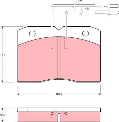 TRW GDB343 - Тормозные колодки, дисковые, комплект onlydrive.pro