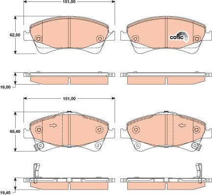 TRW GDB3479 - Brake Pad Set, disc brake onlydrive.pro