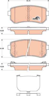 TRW GDB3474 - Brake Pad Set, disc brake onlydrive.pro