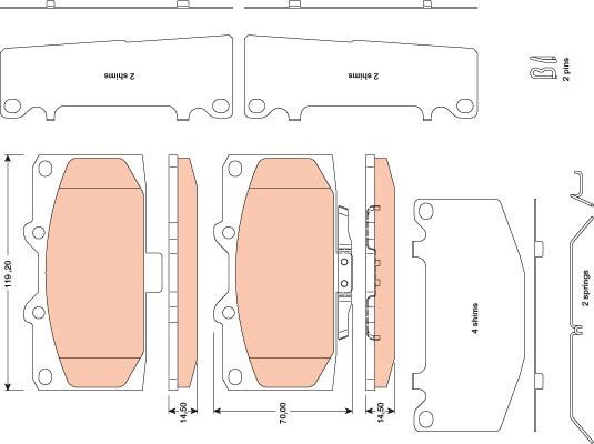 TRW GDB3470 - Brake Pad Set, disc brake onlydrive.pro