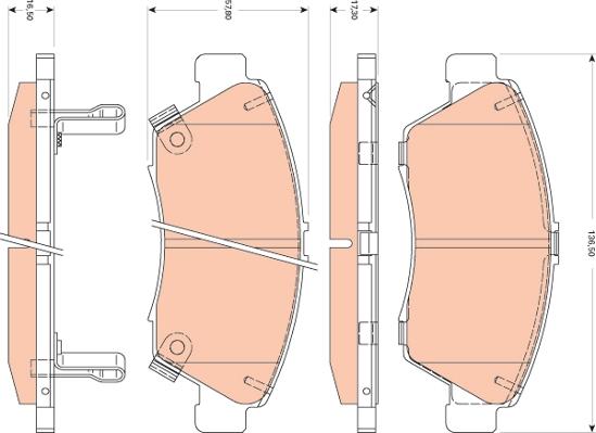 TRW GDB3478 - Brake Pad Set, disc brake onlydrive.pro