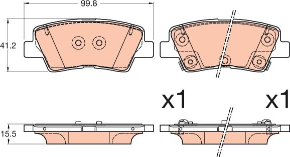 TRW GDB3594 - Piduriklotsi komplekt,ketaspidur onlydrive.pro