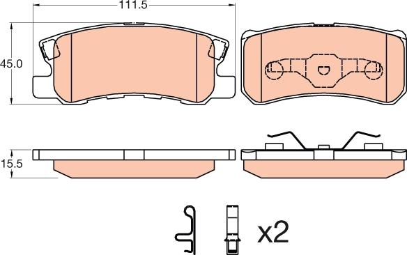 TRW GDB3595 - Brake Pad Set, disc brake onlydrive.pro