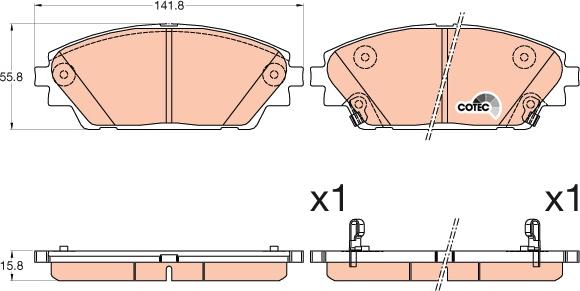 TRW GDB3592 - Brake Pad Set, disc brake onlydrive.pro