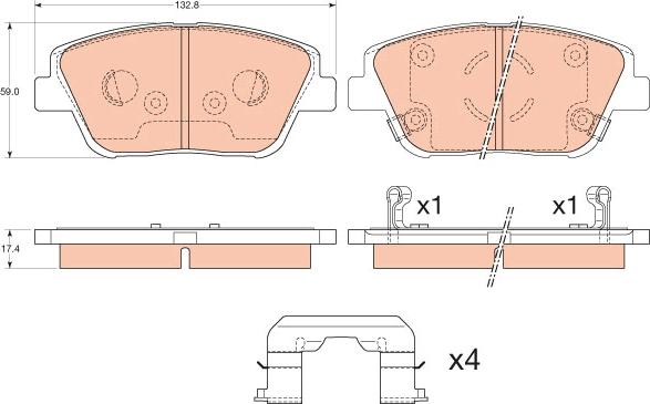 TRW GDB3540 - Brake Pad Set, disc brake onlydrive.pro