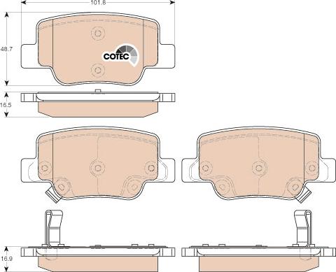 TRW GDB3547 - Brake Pad Set, disc brake onlydrive.pro