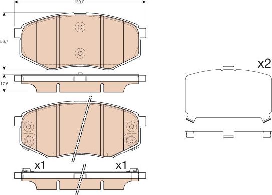 TRW GDB3553 - Piduriklotsi komplekt,ketaspidur onlydrive.pro