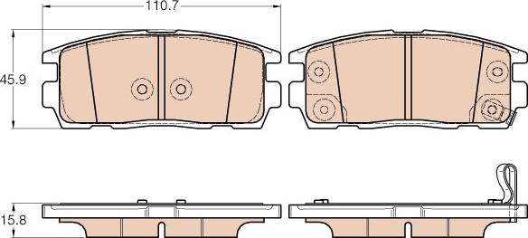 TRW GDB3566 - Piduriklotsi komplekt,ketaspidur onlydrive.pro