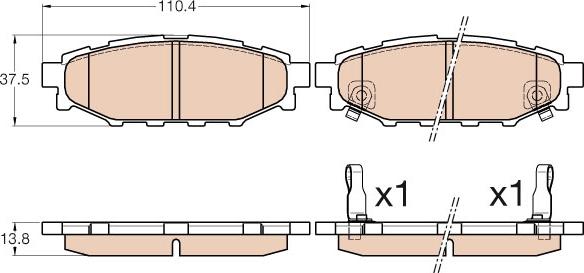 TRW GDB3568 - Brake Pad Set, disc brake onlydrive.pro