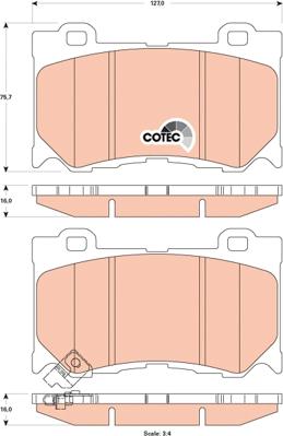 TRW GDB3505 - Brake Pad Set, disc brake onlydrive.pro