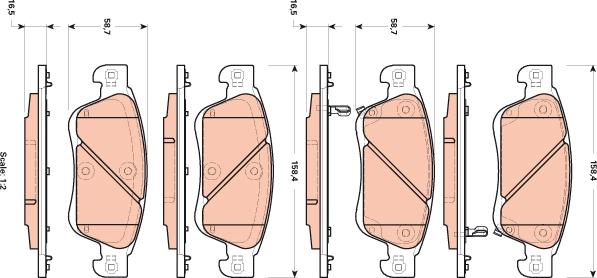 TRW GDB3503 - Brake Pad Set, disc brake onlydrive.pro