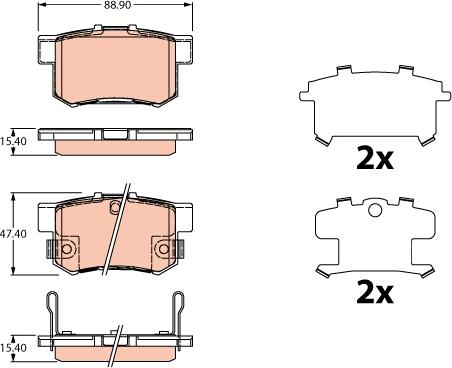 TRW GDB3516 - Piduriklotsi komplekt,ketaspidur onlydrive.pro