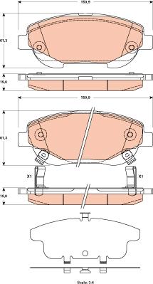 TRW GDB3518 - Brake Pad Set, disc brake onlydrive.pro