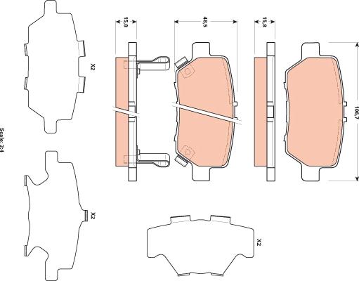 TRW GDB3512 - Piduriklotsi komplekt,ketaspidur onlydrive.pro